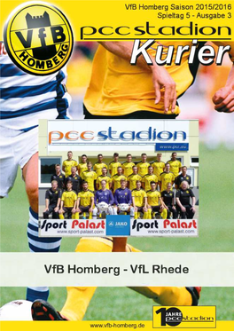 Vfb Homberg Kurier 20152016 03 Hp.Pub