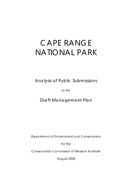 Cape Range National Park