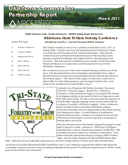 Oklahoma Conservation Partnership Report