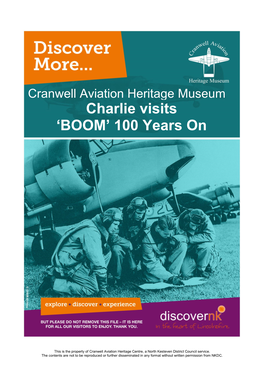Charlie Visits 'BOOM' 100 Years On