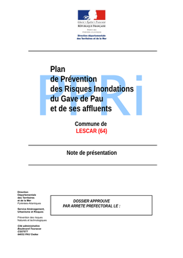 Plan De Prévention Des Risques Inondations Du Gave De Pau Et De Ses Affluents