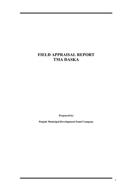 Field Appraisal Report Tma Daska