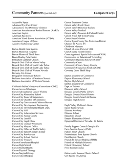 Community Partners(Partial List)