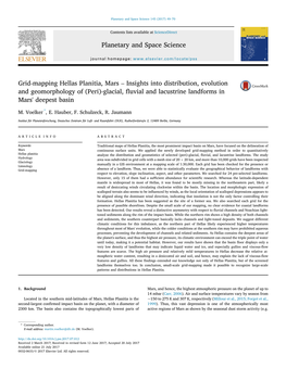 Grid-Mapping Hellas Planitia, Mars – Insights Into Distribution, Evolution and Geomorphology of (Peri)-Glacial, ﬂuvial and Lacustrine Landforms in Mars' Deepest Basin