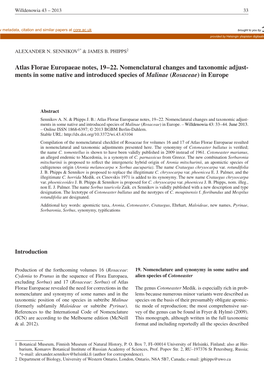 Atlas Florae Europaeae Notes, 19 – 22