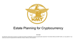 Estate Planning for Cryptocurrency