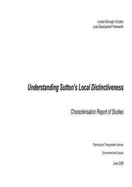 London Borough of Sutton Local Development Framework