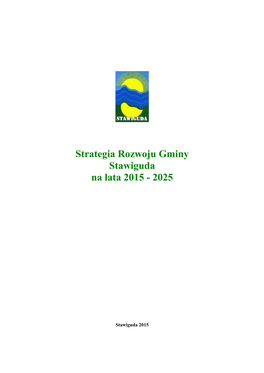 Strategia Rozwoju Gminy Stawiguda Na Lata 2015 - 2025