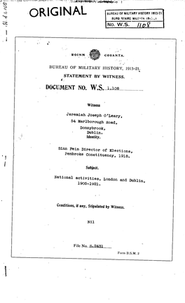 Original Bureauof Militaryhistory1913-21