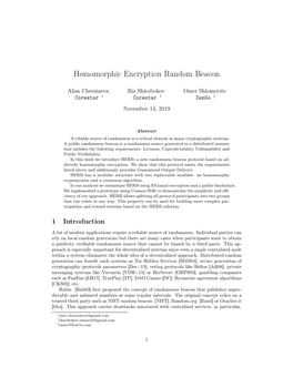 Homomorphic Encryption Random Beacon