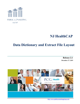 NJ Healthcap Data Dictionary and Extract File Layout Archive Location
