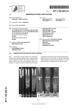 Composition for Aquatic Pest Control