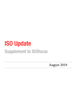 Isoupdate August 2019