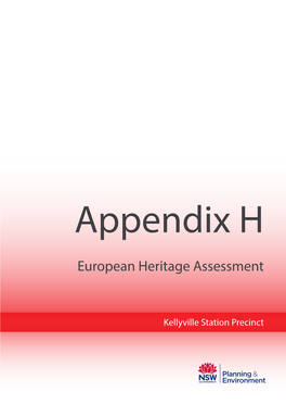 Appendix H European Heritage Assessment Kellyville Station