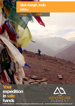 Stok Kangri , India 6153M