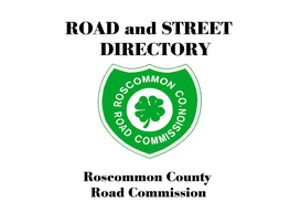 ROAD and STREET DIRECTORY