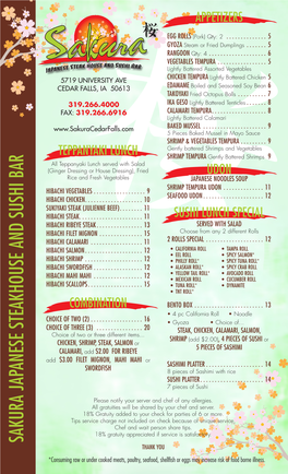 Sakura Lunch Menu.Pdf