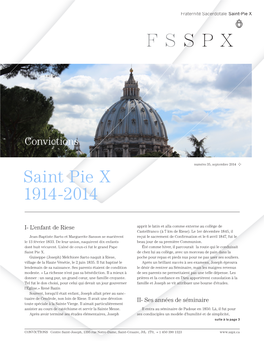 Saint Pie X 1914-2014