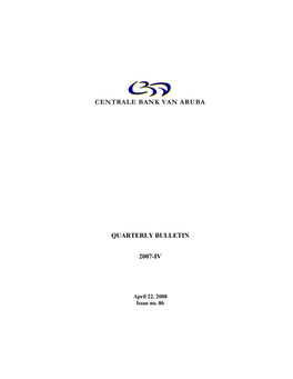 Centrale Bank Van Aruba Quarterly Bulletin 2007-Iv