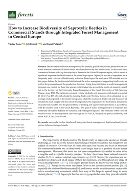 How to Increase Biodiversity of Saproxylic Beetles in Commercial Stands Through Integrated Forest Management in Central Europe