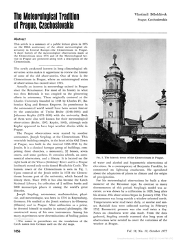 The Meteorological Tradition Ol Prague, Czechoslovakia