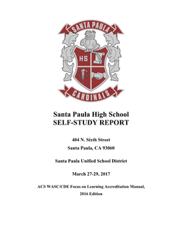 Santa Paula High School SELF-STUDY REPORT