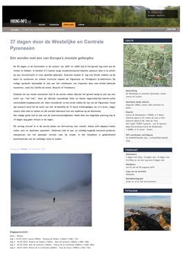 37 Dagen Door De Westelijke En Centrale Pyreneeën | Verslagen