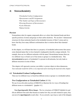 4: Stereochemistry