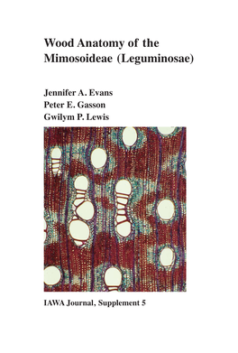 Wood Anatomy of the Mimosoideae (Leguminosae)