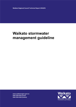 Waikato Stormwater Management Guideline