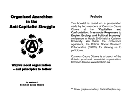 Organized Anarchism in the Anti-Capitalist Struggle