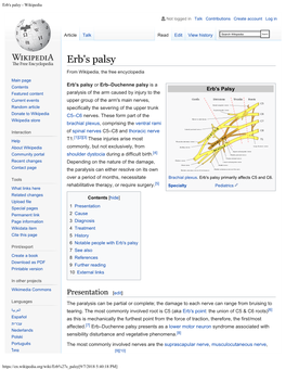 Erb's Palsy - Wikipedia