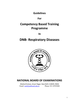 DNB- Respiratory Diseases