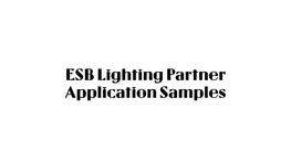 ESB Lighting Partner Application Samples