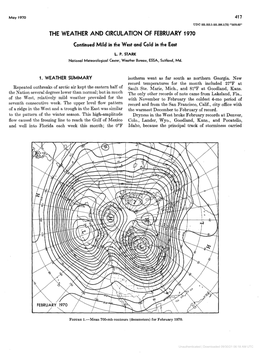 The Weather and Circulation of February 1970