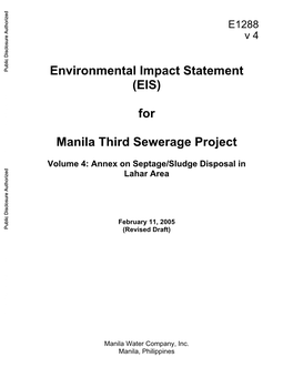 Environmental Impact Statement (EIS) for Manila