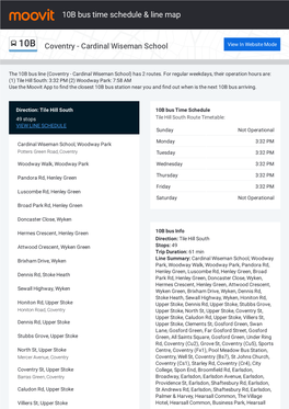 10B Bus Time Schedule & Line Route