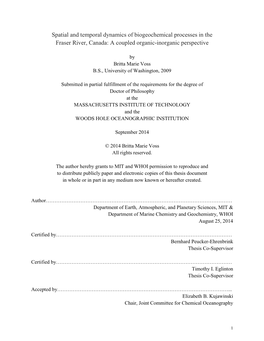 Spatial and Temporal Dynamics of Biogeochemical Processes in the Fraser River, Canada: a Coupled Organic-Inorganic Perspective