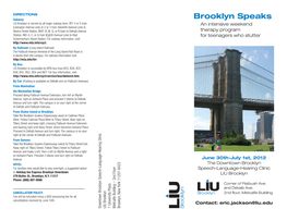 Brooklyn Speaks LIU Brooklyn Is Served by All Major Subway Lines