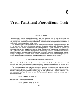 Truth-Functional Propositional Logic