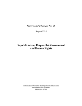 Papers on Parliament No. 26