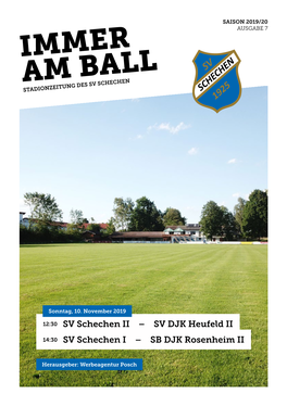 Immer Am Ball Stadionzeitung Des Sv Schechen