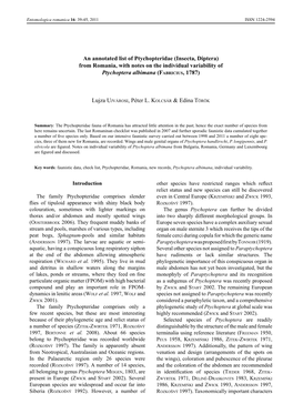 Insecta, Diptera) from Romania, with Notes on the Individual Variability of Ptychoptera Albimana (Fabricius, 1787)