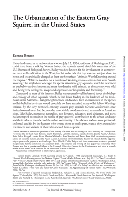 The Urbanization of the Eastern Gray Squirrel in the United States