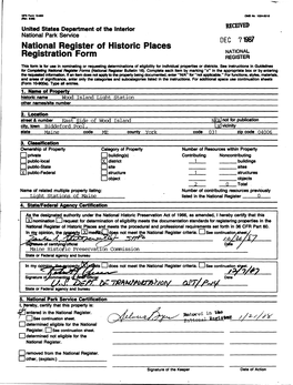 National Register of Historic Places Continuation Sheet