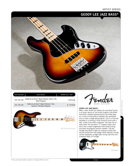 Geddy Lee Jazz Bass®