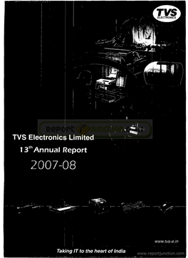 TVS Electronics Limited 13Thannual Report