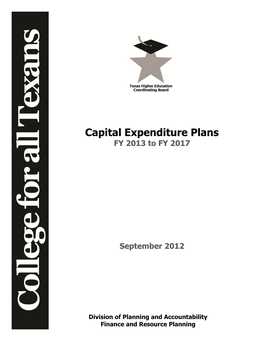 Capital Expenditure Plans FY 2013 to FY 2017