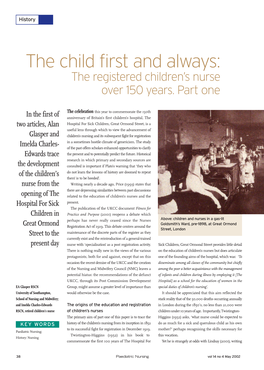 The Registered Children's Nurse Over 150 Years. Part