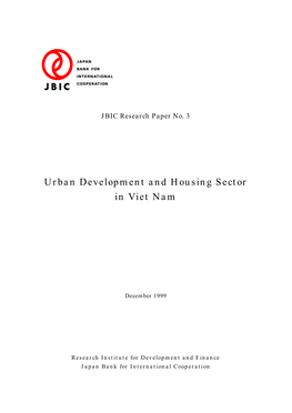 Urban Development and Housing Sector in Viet Nam